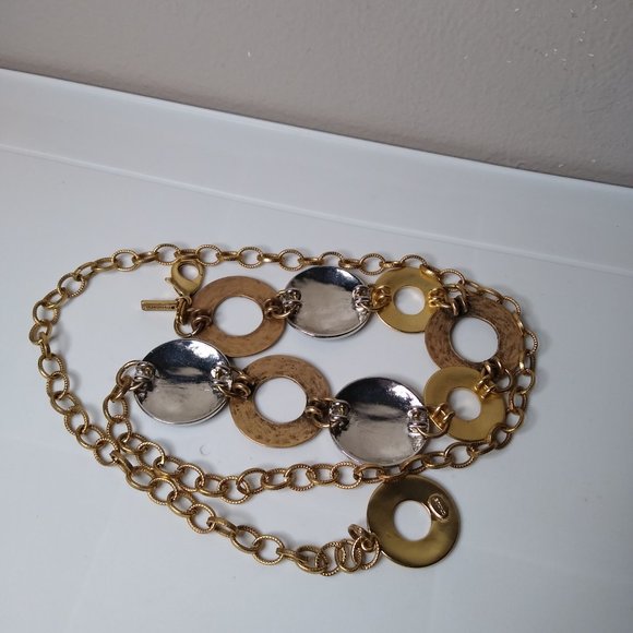 Colorful Chico's Metal Decorative Fashion Belt 42 Inches - Picture 15 of 15